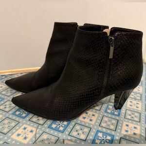 Jimmy Choo Textured Black Ankle Booties